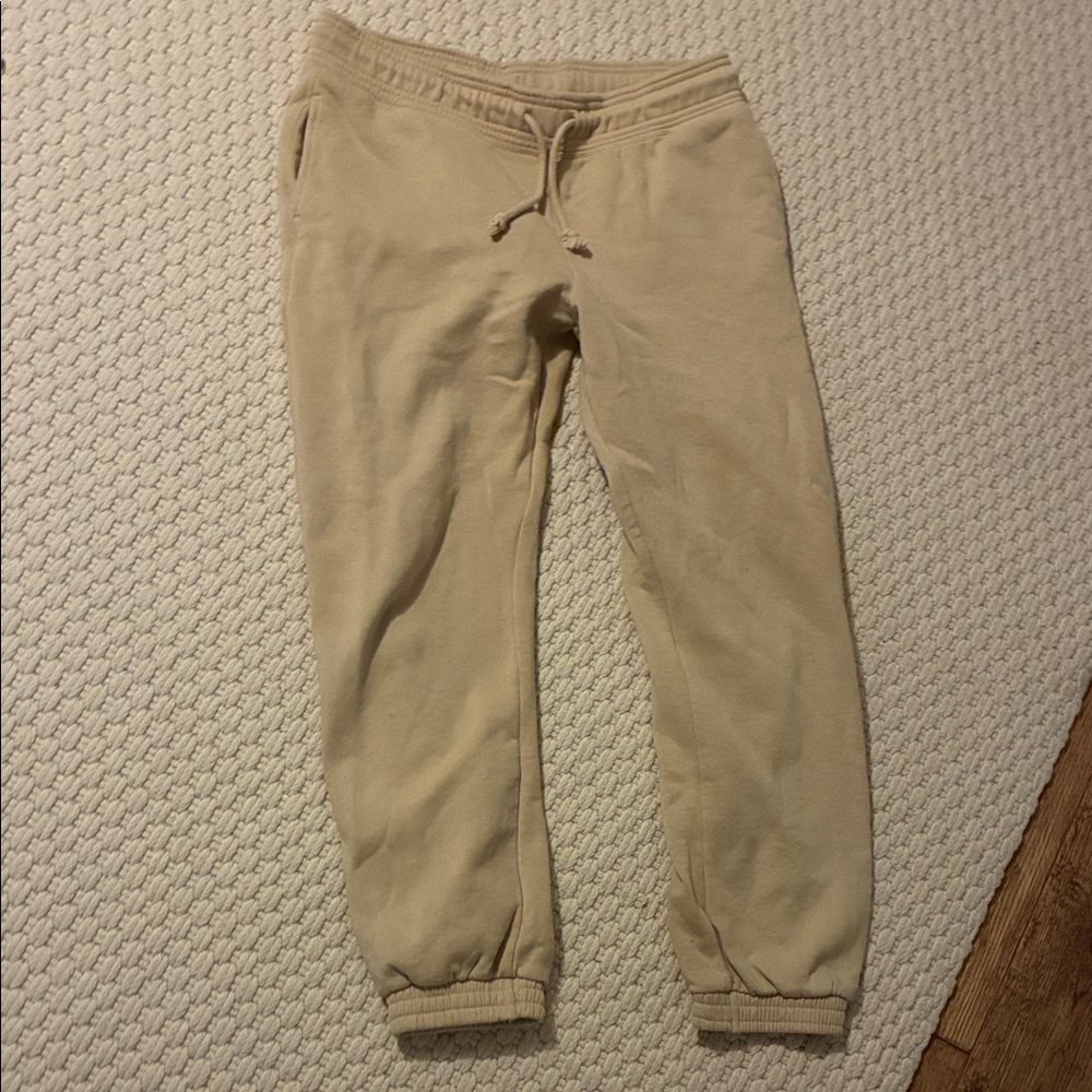 Tan Jogger Sweatpants
